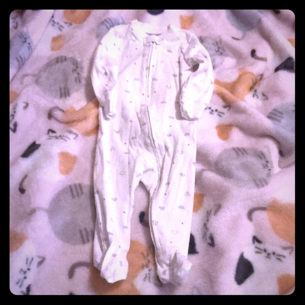 Baby long sleeve footed onesie